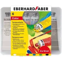 Eberhard Faber EFACOLOR Tempera Tuben 6er Etui 18 ml, Tuben, sortiert