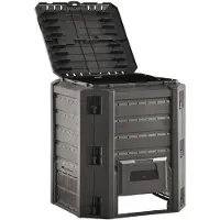 vidaXL Composteur de jardin Noir 380 L