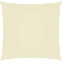 vidaXL Voile d'ombrage Oxford Tissu Carré 3x3 m Crème