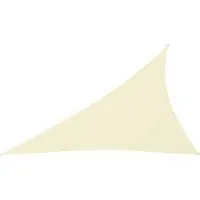 vidaXL Voile d'ombrage Oxford Tissu Triangulaire 3x4x5 m Crème