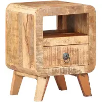 vidaXL Table de nuit 30x30x41 cm Bois de manguier rugueux