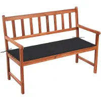 vidaXL Banc de jardin avec support 120 cm bois massif acacia