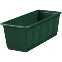 Geli Bac à fleurs standard, carré, 40x17,5x14,5 cm, en plastique vert (40 x 17.50 x 14.50 cm)