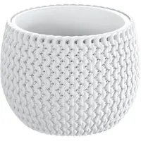 Prosperplast Bowl - PROSPERPLAST - Pot rond en plastique blanc - 18x18x13 cm - Design contemporain - Durable