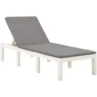 vidaXL Bain de soleil avec support plastique blanc