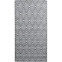 vidaXL Tapis d'extérieur ARAKIL blanc et noir 190x290 cm PP