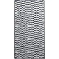 vidaXL Tapis d'extérieur ARAKIL blanc et noir 120x180 cm PP