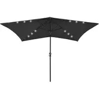vidaXL -Parasol avec LEDs et Stahlpol 2x3 m Grün
