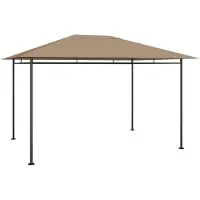 vidaXL gazebo 384x281x270 cm Taupe 180 g/m²