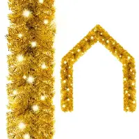 vidaXL Guirlande de Noël avec LED 20 m Or