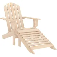vidaXL Chaise de jardin Adirondack avec pied en bois massif de sapin