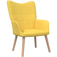 vidaXL Fauteuil relax jaune moutarde Tissu