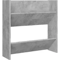 vidaXL Armoire à chaussures murale Gris béton 60x18x60 cm Aggloméré
