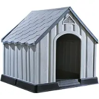 vidaXL Niche pour chien Gris 92x87x91 cm Plastique