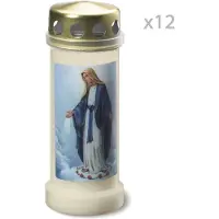 Bolsius Veilleuses de commémoration avec couvercle 12 pcs Transparent