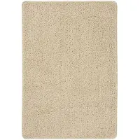 vidaXL Tapis shaggy antidérapant Crème 120x170 cm