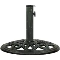 vidaXL Pied de parasol vert 40x40x32 cm Fonte