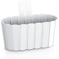 Prosperplast Pot De Fleurs Rectangulaire Boardee - Prosperplast - Blanc - Intérieur/Extérieur - H 20,2 Cm, L 27,4 Cm