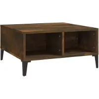 vidaXL Table basse chêne fumé 60x60x30 cm bois composite