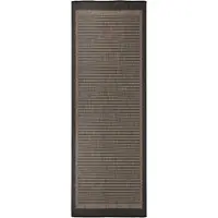 vidaXL Tapis à tissage plat d'extérieur 80x250 cm Marron foncé