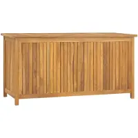 vidaXL Coffre de jardin 114x50x58 cm bois massif teck