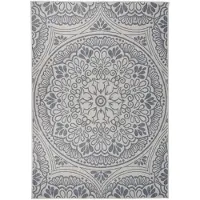 vidaXL Tapis à tissage plat d'extérieur 160x230 cm Motif bleu