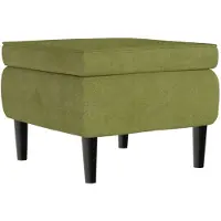 vidaXL Tabouret avec pieds en bois Vert clair Velours