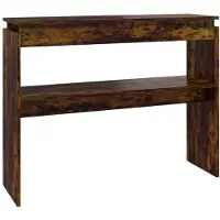 vidaXL Table console Chêne fumé 102x30x80 cm Bois d'ingénierie