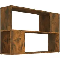vidaXL Bibliothèque Chêne fumé 100x24x63 cm Bois d'ingénierie