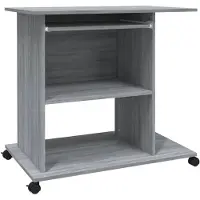vidaXL Bureau gris Sonoma 80x50x75 cm Bois composite