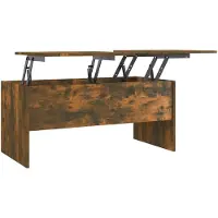vidaXL Table basse chêne fumé 102x50,5x46,5 cm Bois composite