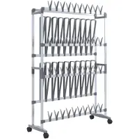 vidaXL Étagère à chaussures avec roulettes Argenté 89x27x120 cm
