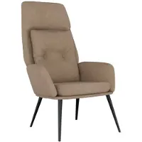 vidaXL Chaise de relaxation Taupe Similicuir daim