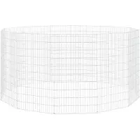 vidaXL Cage à lapins 12 panneaux 54x100 cm Fer galvanisé