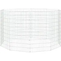 vidaXL Enclos 10 pièces 54x100 cm Fer galvanisé