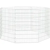 vidaXL Enclos 8 pièces 54x80 cm Fer galvanisé