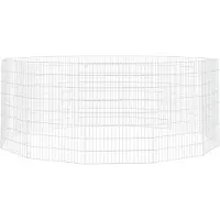 vidaXL Enclos 12 pièces 54x80 cm Fer galvanisé