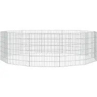 vidaXL Enclos 12 pièces 54x60 cm Fer galvanisé