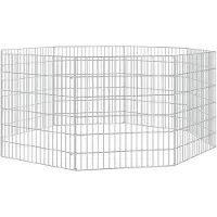 vidaXL Enclos 8 pièces 54x60 cm Fer galvanisé