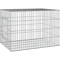 vidaXL Cage à lapin 78x54x54 cm Fer galvanisé