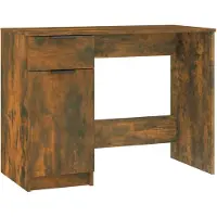 vidaXL Bureau chêne fumé 100x50x75 cm bois composite
