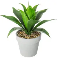 Atmosphera Aloé Vera artificiel - Hauteur 34 cm - Vert