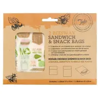 Tala Sac pour sandwichs et snacks, lot de 2, zéro déchet -