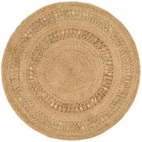 vidaXL Tapis Jute tressé Ã  la main 150 cm Rond