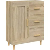 vidaXL Sideboard chêne Sonoma 69,5x34x90 cm Matériau dérivé du bois