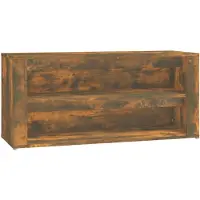vidaXL Étagère à chaussures Chêne fumé 100x35x45 cm Bois d'ingénierie