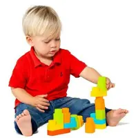 MOLTO Soft Block Bag Construction Game 30 Pieces Multicolore Enfants