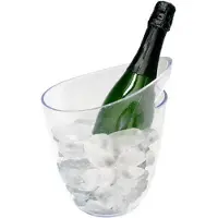 HorecaTraders Refroidisseur à vin | Plastique | Transparent | 24 x 20,5 x 20 cm