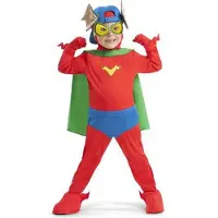MOM Kid Fury Mask Cap Fakers Costume Rouge 4-5 Years Enfants