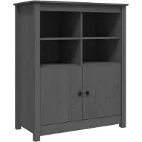 vidaXL Sideboard Gris 83x41,5x100 cm Pin massif